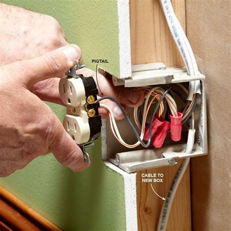 how to create more outlet from electrical box|adding electrical outlet to wall.